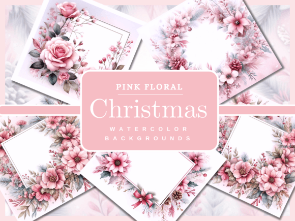 59 Pink Floral Frames Christmas Backgrounds: Elevate Your Holiday Designs