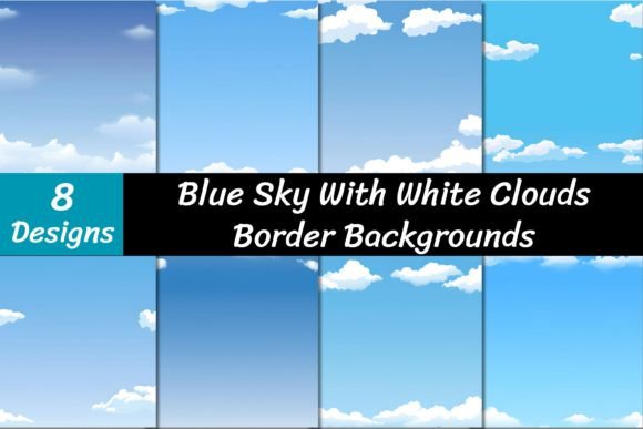 Blue Sky with White Clouds Backgrounds: Design Assets for Clarity