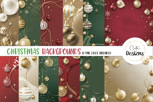 Elevate Your Designs with Christmas Luxuriuos Backgrounds Bundle