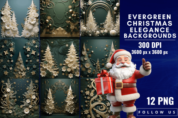 Evergreen Christmas Elegance Backgrounds: A Designer's Guide