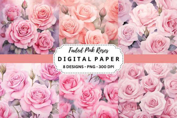Faded Pink Roses Backgrounds: Your Source for Soft, Romantic Design Assets