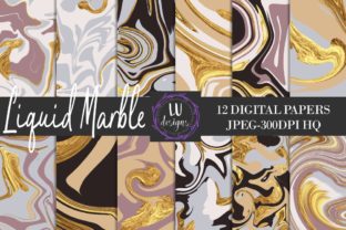 Gold Abstract Liquid Marble Backgrounds: A Creative Toolkit