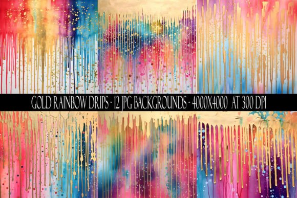 Gold Rainbow Drip Backgrounds: A Designer's Guide