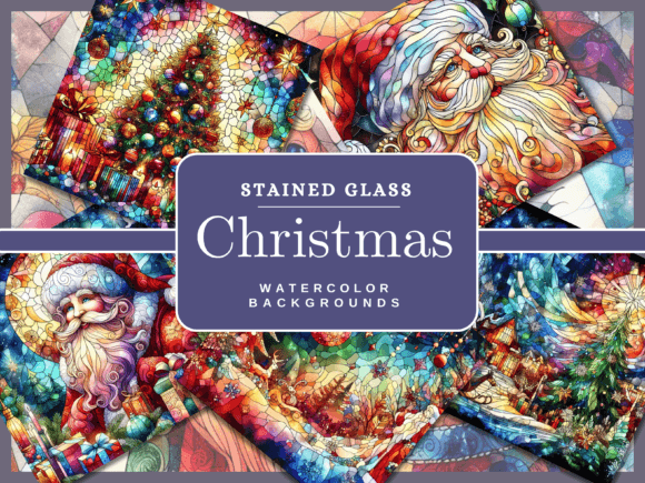 Illuminate Your Holiday Projects with Stained Glass Christmas Backgrounds