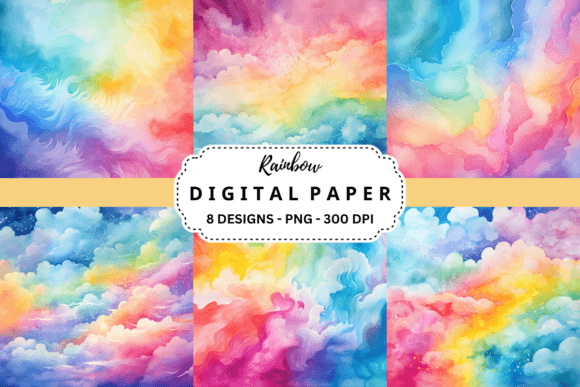 Infuse Vibrancy: Mastering the Rainbow Watercolor Backgrounds Pack