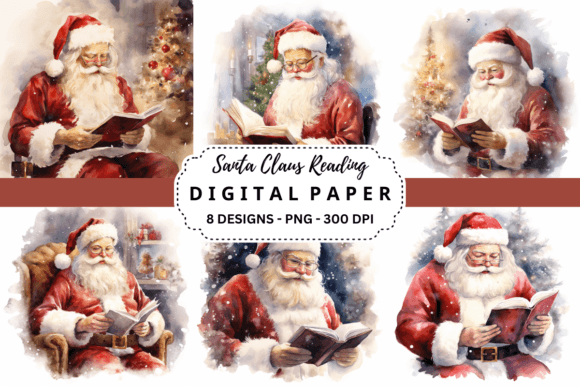 Santa Claus Reading Backgrounds: Elevate Your Festive Designs