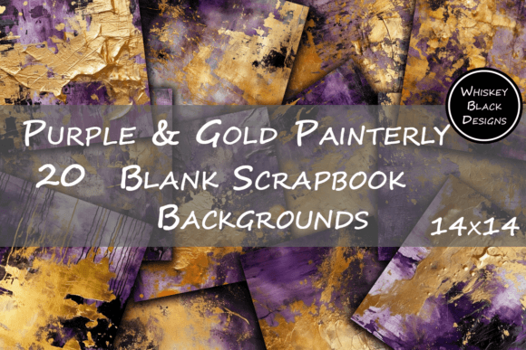 The Unpredictable Elegance of Purple & Gold Painterly Backgrounds