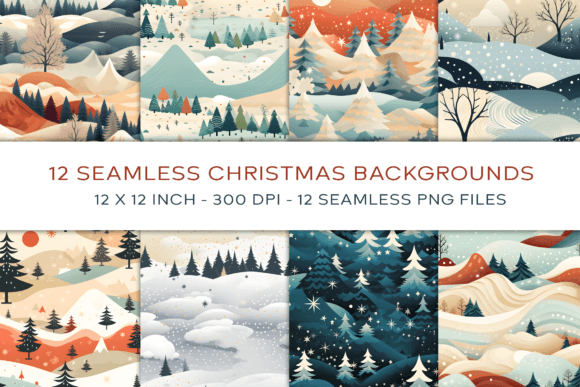 Unwrapping Creativity: Abstract Seamless Christmas Backgrounds