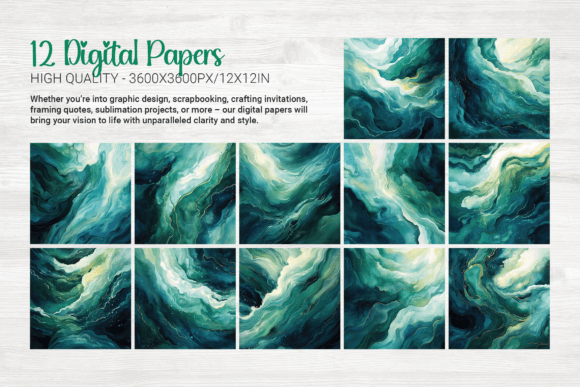 Verdant Waters Backgrounds: A Designer's Green Escape