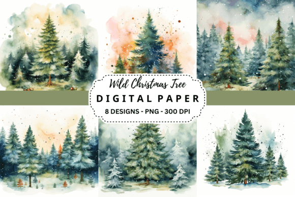 Wild Christmas Tree Backgrounds: A Festive Design Toolkit